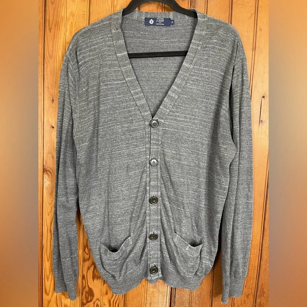 J. Crew Gray Cardigan Size XL, 100% Cotton